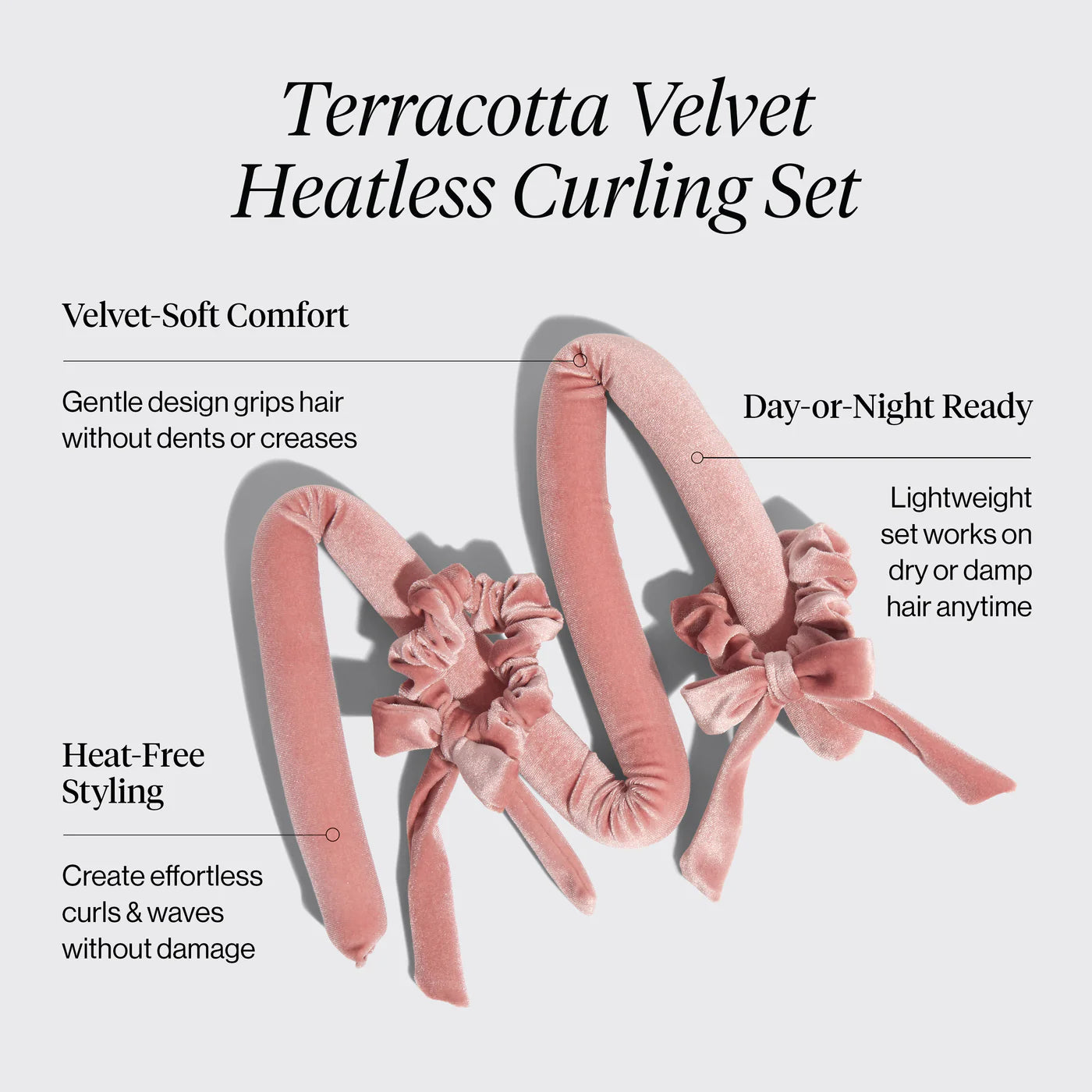 Wake Up Curly™ - Velvet Heatless Curling Set